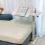 Bureau de chevet au-dessus du lit, support mobile pour ordinateur portable, table de chevet inclinable avec roulettes, table de chevet à plateau réglable en hauteur pour canapé de lit pour ordinateur portable, blanc-527173457