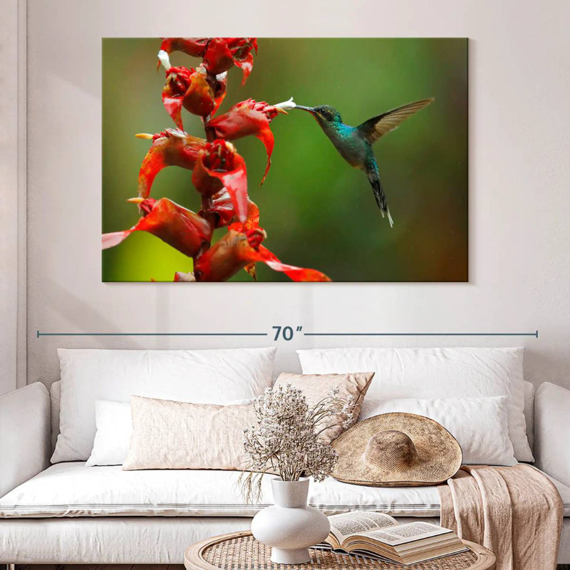 Collation de fleurs de colibri Brampt, H 34 po x l 51 po
