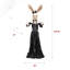 Lapin animé d'Halloween debout debout de 5,7 pi avec bras articulés et yeux à DEL jaunes