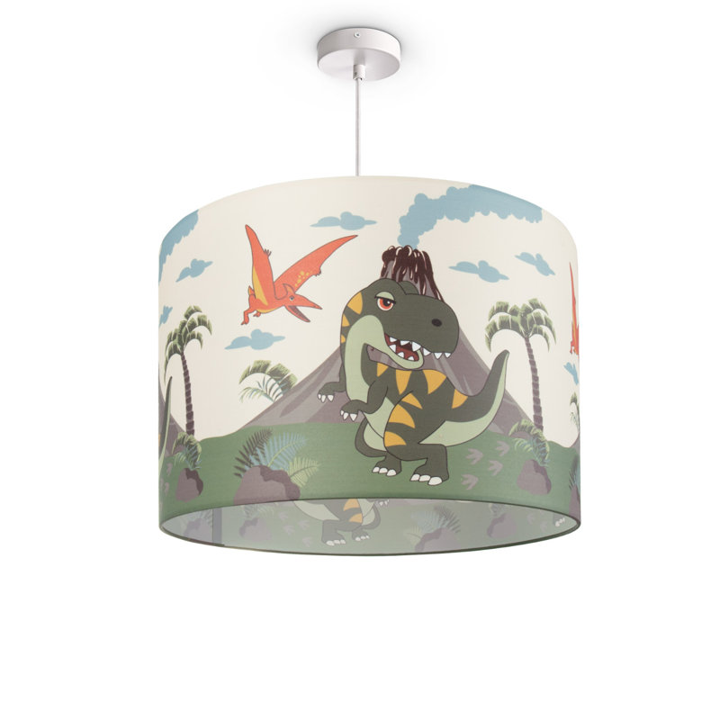 Drum pendant lamp 1-light Tymoteusz, White