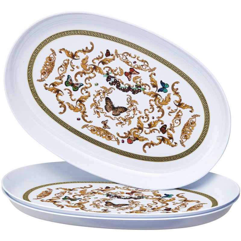 Tapis bleu / blanc / brun en microfibre 3 pi x 5 pi Oriental, Blanc