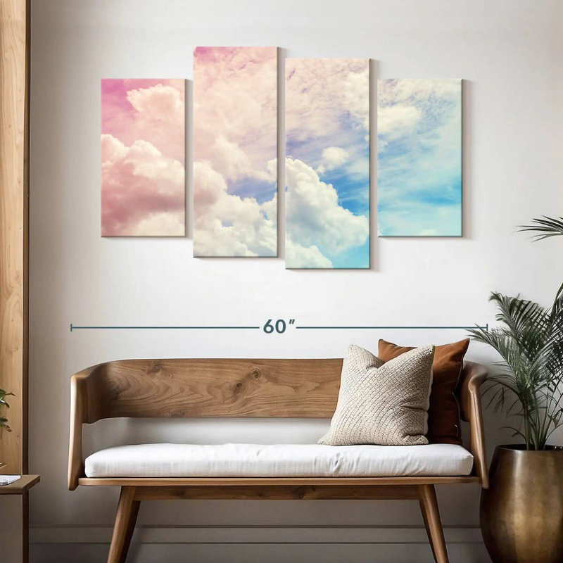 Nuage pastel Alvord, H 32 po x l 52 po