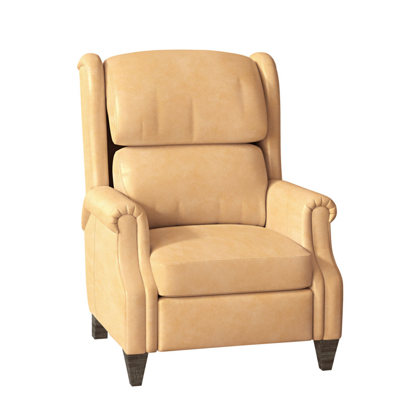 Walsh Recliner, Cobblestone, Aline Fumo Genuine Leather, Manual