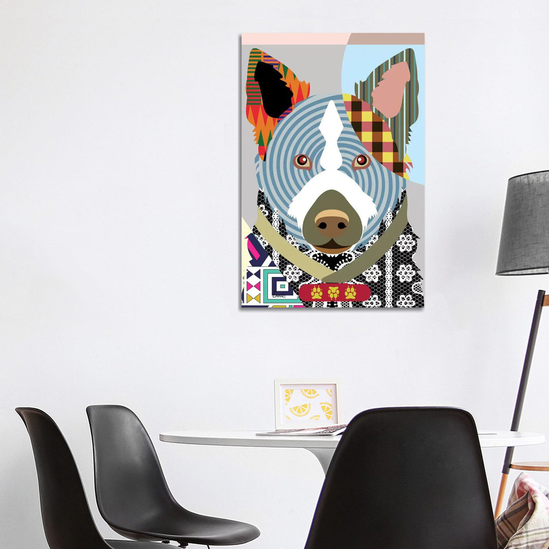 Norwegian Elkhound by Lanre Studio - Wrapped Canvas Gallery-Wrapped Canvas Giclée