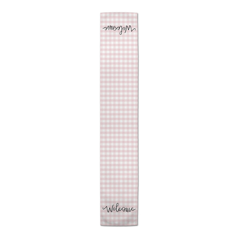 Blayklee Rectangle Gingham Polyester Table Runner, 16" D x 90" L