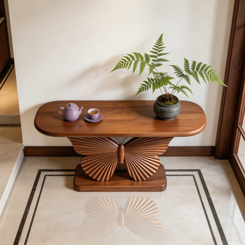 Nouvelle console en bois de style chinois, 34.6" H x 47.2" W x 14.9" D