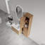 Meuble-lavabo mural multifonctionnel avec 2 armoires latérales