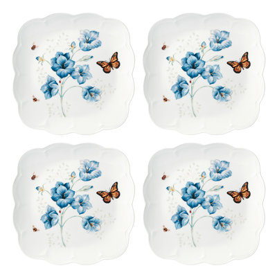 Butterfly Meadow Square 4Pc Dinner Plates