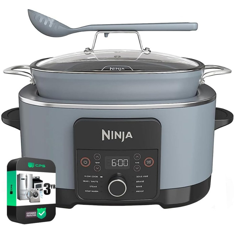 Ninja MC1001 Foodi Possible Slow Cooker Pro Multi-Cooker (Renewed) Bundle with 3 Yr CPS Enhanced Protection Pack