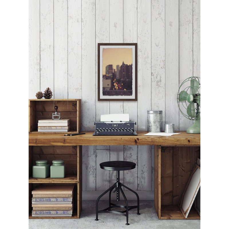 Manhattan Golden Hour 1 Piece Single Picture Frame Wall Art, 61cm H x 41cm W x 4cm D
