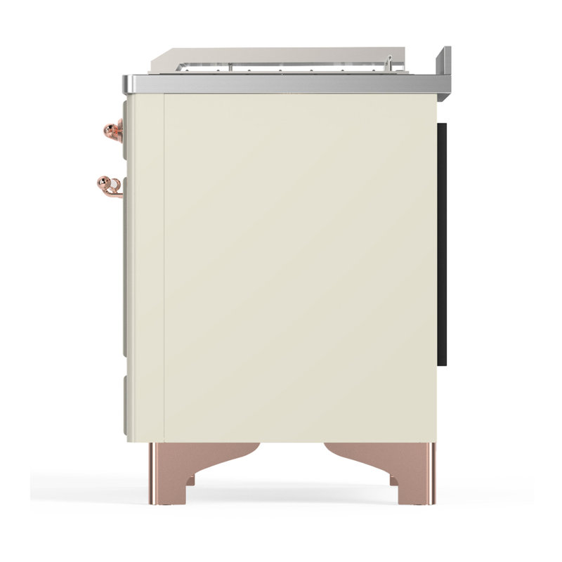 Majestic III Series 48 Inch Dual Fuel Range with 5 Sealed Burners, Griddle, Frenchtop in Glossy Black (Natural Gas, Burnished Trim)