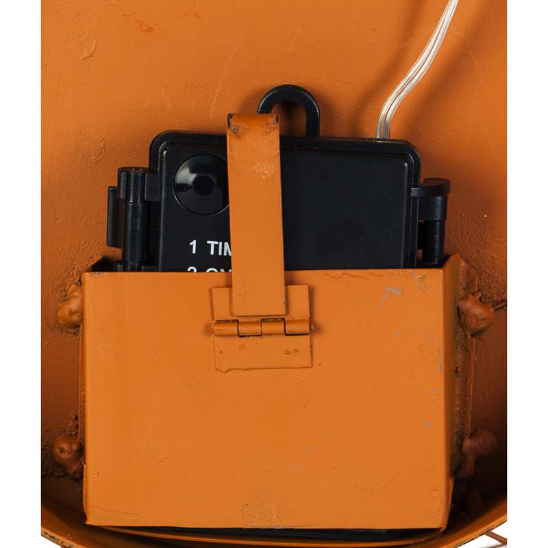 Lency Pumpkin Battery Operated Metal Wire Container with LED Lights