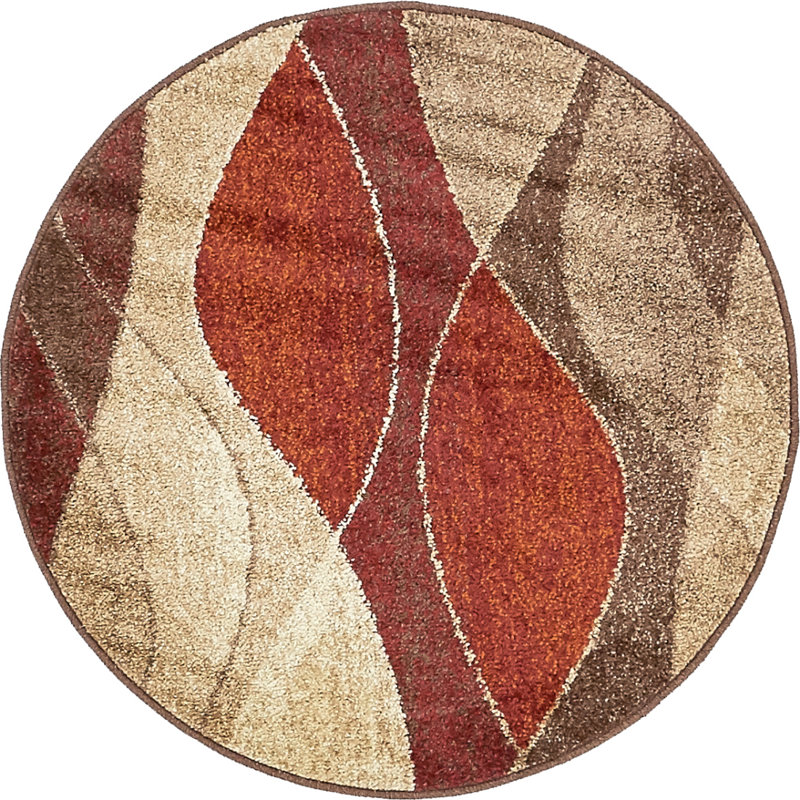 Geometric Area Rug, Round 99cm
