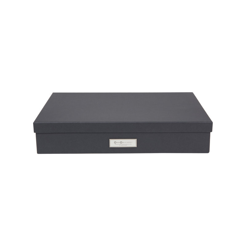 Boîte de rangement pour papiers et papiers Bigso Sverker, Noir