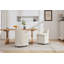 Set Of 2 Chenille Fabric Dining Chairs With Universal Wheels-1225094400