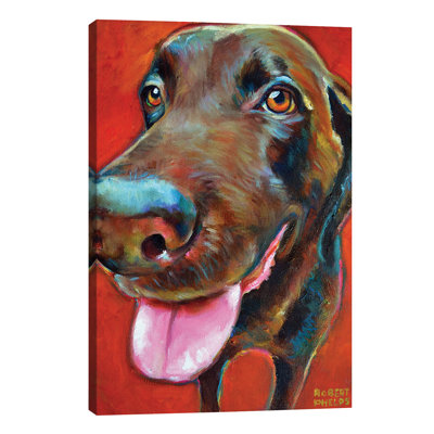Chocolate Lab - Wrapped Canvas Painting