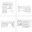 Lit mezzanine simple avec armoire et tablette-571461083