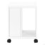 Bureau, classeur, chariot d'imprimante, classeur roulant, mobile, rangement, travail, stratifié blanc, contemporain, moderne (armoire)