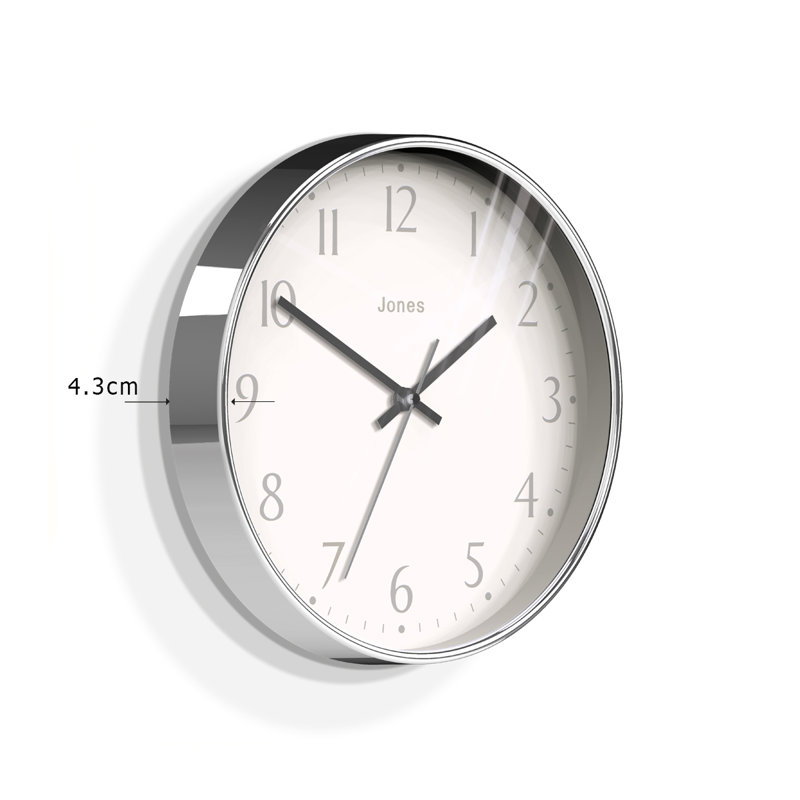 Acrylic Wall Clock, Chrome