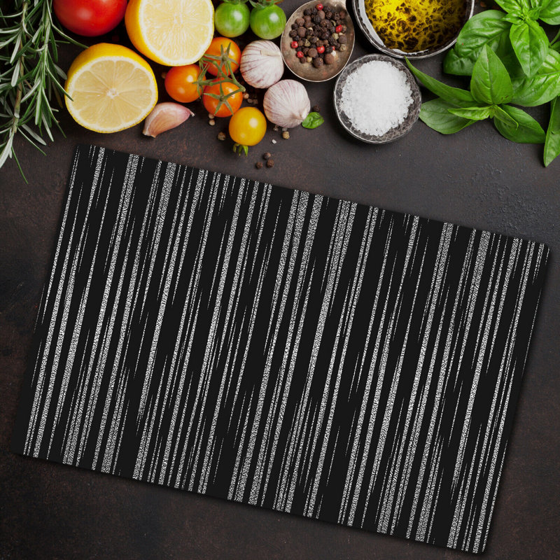 Lynnhaven Irregular Orginal Dark Stripes Chopping Board, 60cm L x 52cm W