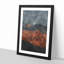 Moon over the Red Mountains in Italy - Picture Frame Painting Print-56738104-56738107