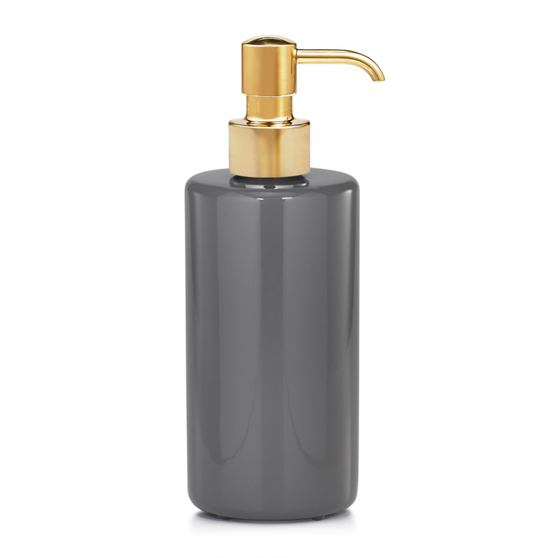 Domus Smoke Gloss Soap / Lotion Dispenser, Polished Gold