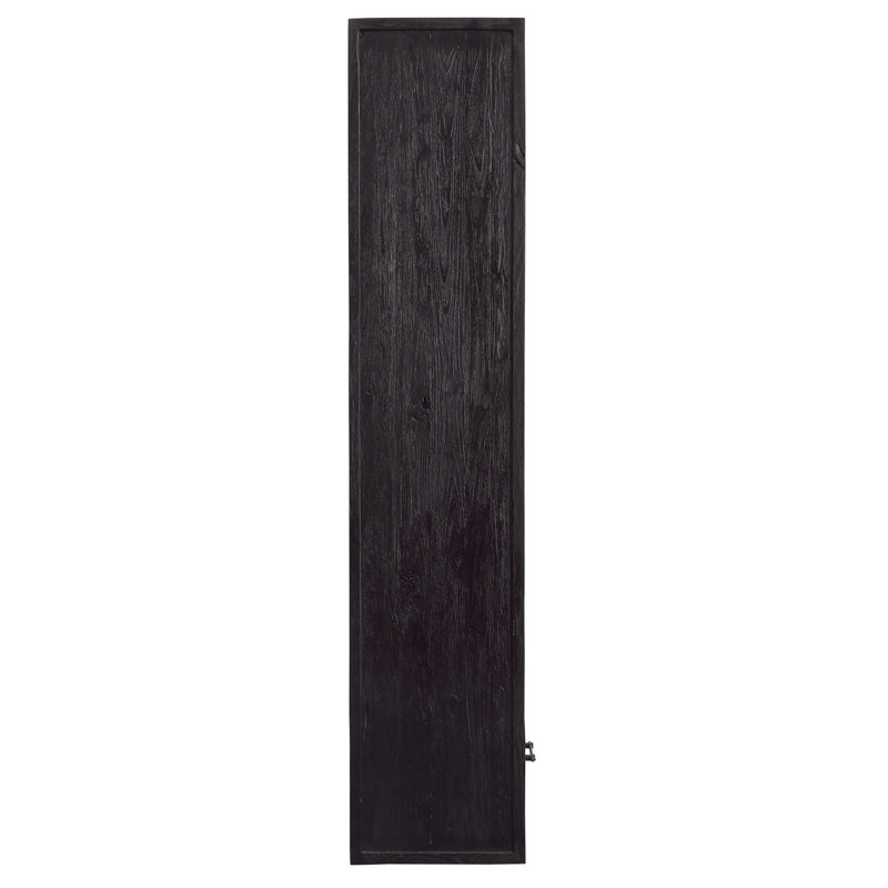 86.5" H x 27.5" W Kadence Reclaimed Teak Wood Storage Bookcase in Black