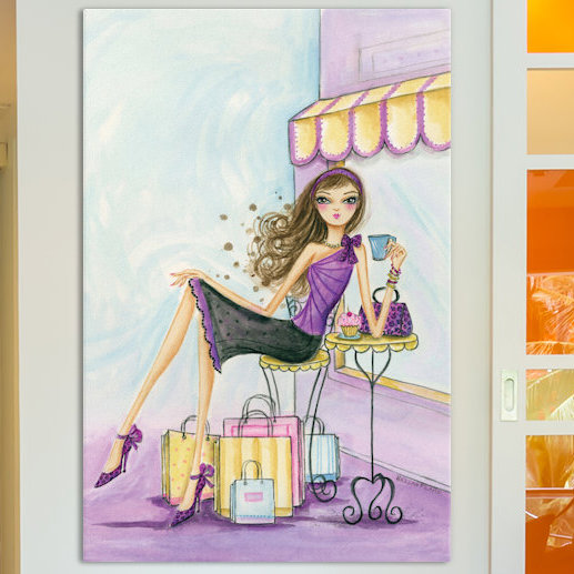 Reproduction d'art sur toile tendue, "Spring Into Magasiner Thérapie" par Bella Pilar, H 26 po x l 18 po x P 1,5 po