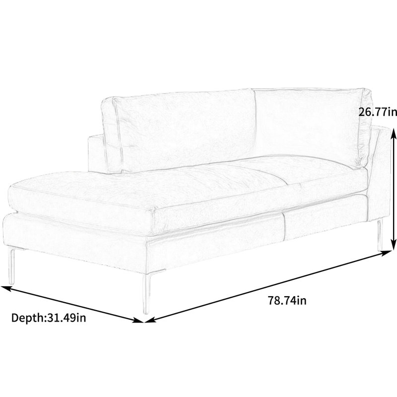 Fauteuil inclinable en éponge confortable à haute élasticité, Doré, Orienté à droite, Noir, noir, noir, noir