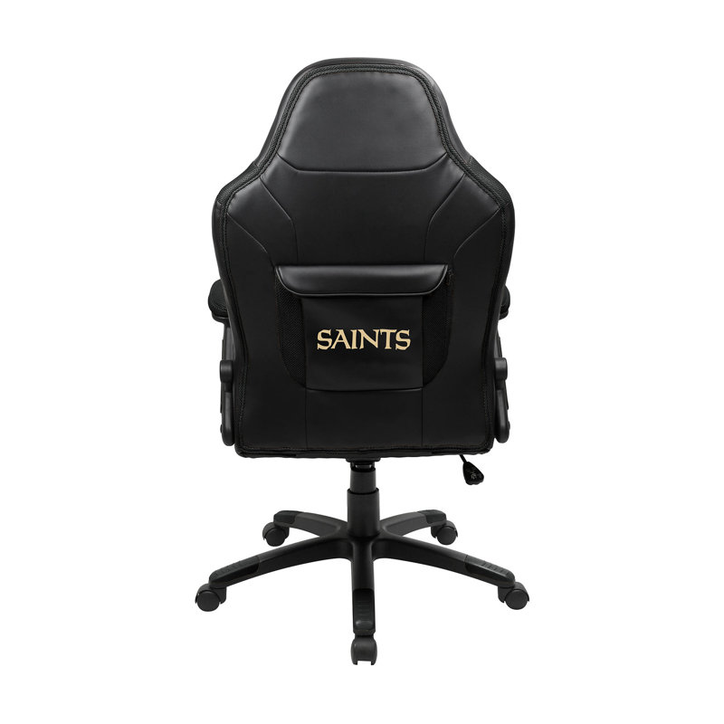 NFL Oversized Gaming Chair, Black/Black and New Orleans Saintsand