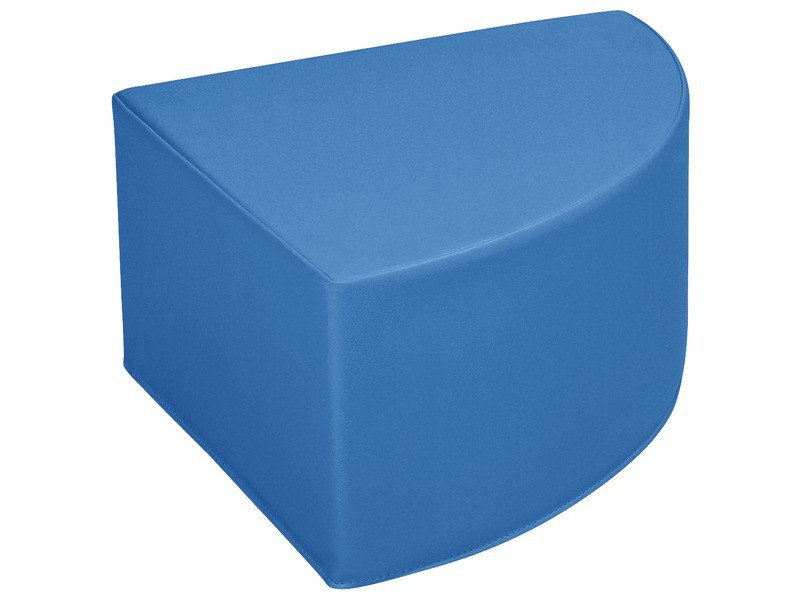 Pouf quadrant de base - Hauteur du siège: 6 po, Bleu, H 7 po x l 15,75 po x P 15,75 po