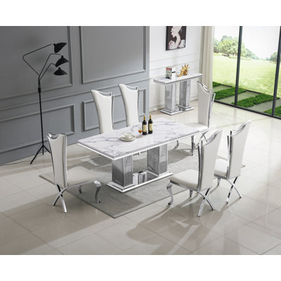 6 - Person Double Pedestal Dining Set
