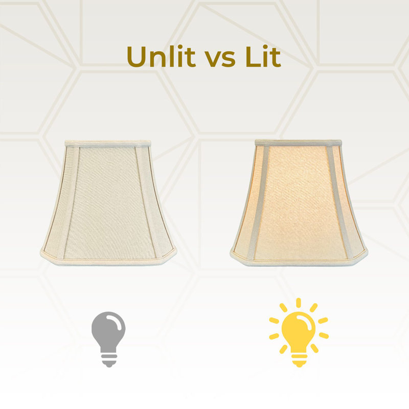 Abat-jour cloche en lin (araignée), Lin beige, H 13 po x l 16 po x P 9 po