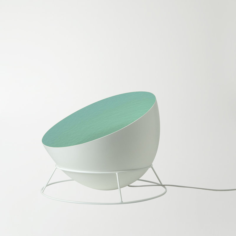 Luna 27.5cm Novelty Floor Lamp, White, White/Turquoise