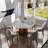 7 - Piece Modern Round Sintered Stone Dining Set with Pedestal Base-2099820995-2102917769
