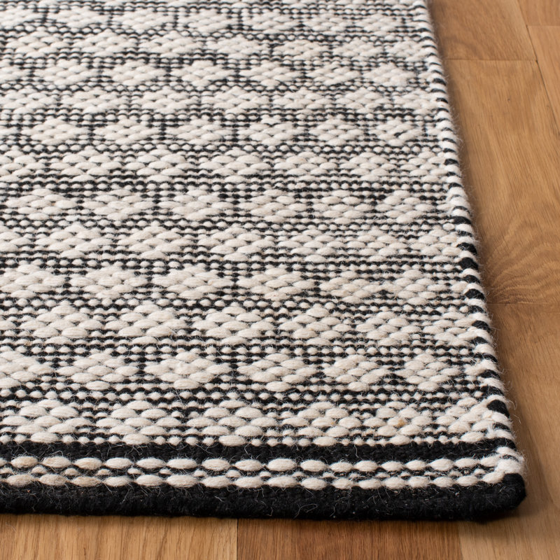 Tapis géométrique en laine / coton Kilim, Rectangle 3 pi x 5 pi