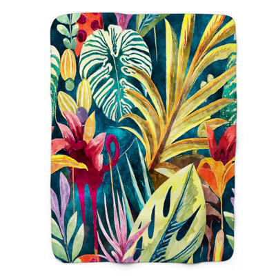 Feuilles tropicales - couverture 1 pièce