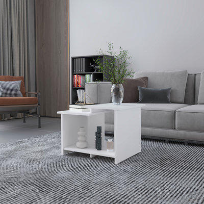 Table basse moderne avec rangement ouvert