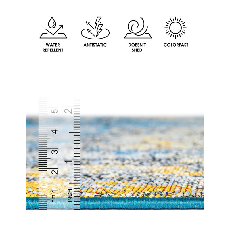 Cove Hower Indoor/Outdoor Area Rug, Runner 2' x 6'1"