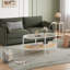 Table basse ovale en rotin Modern Boho
