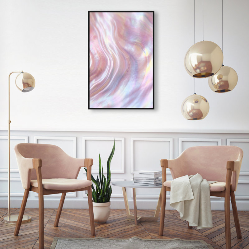 Iridescent Wave Print by Oliver Gal, 16"H x 11"W, Black Floater Frame