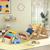 7 in 1 Pikler Triangle Set with Ramp, Arch Ladder, for 18-48 Months