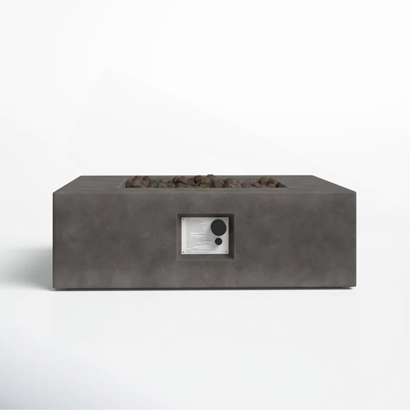 Table de foyer d'extérieur en béton 12 "H