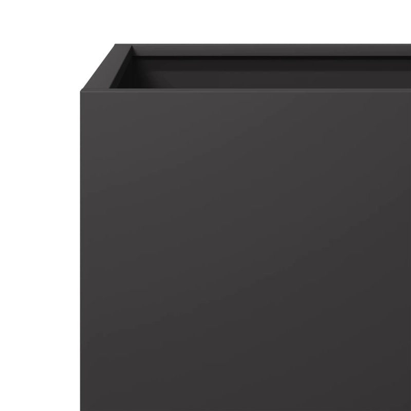 Ashvini Planter Box, Black, 15.75" H x 15.75" W x 15.75" D