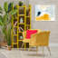 Peinture abstraite, jaune, encadrée, estampe numérique par Victoria Barnes-840801202-847323875