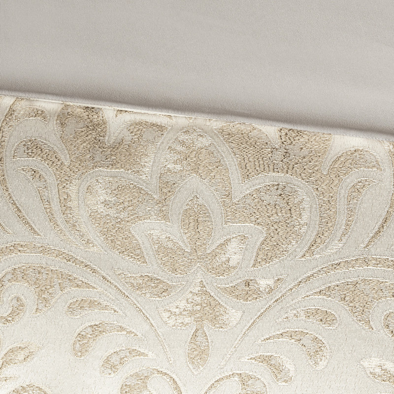 Édredon kaki pour très grand lit 12 pièces, avec motif doré, taies décoratives européennes plissées et pour très grand lit, motif or métallique, lavable à la machine