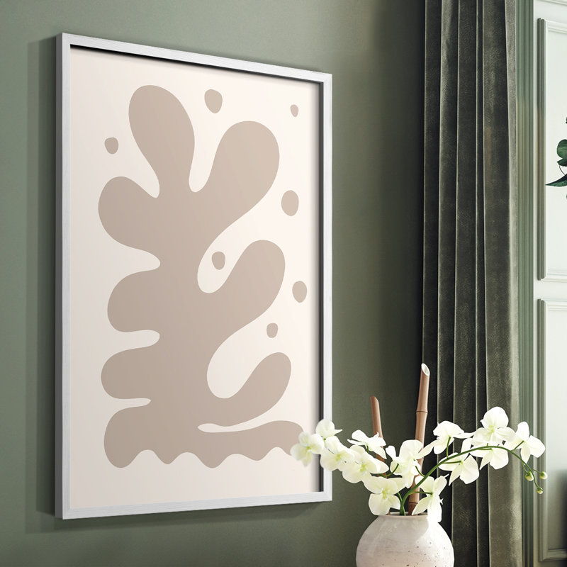 Matisse CCLV, reproduction encadrée - bois massif, Blanc, H 14 po x l 11 po