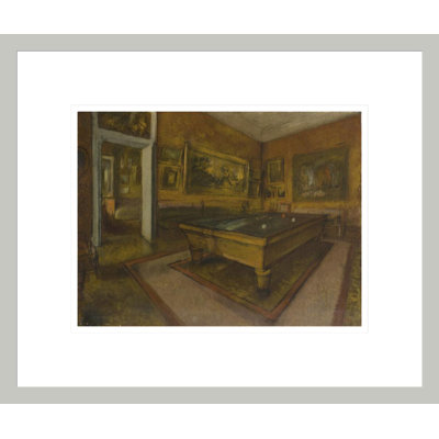 «Billiard Room at Me-nil-Hubert» par Edgar Degas, impression giclée encadrée