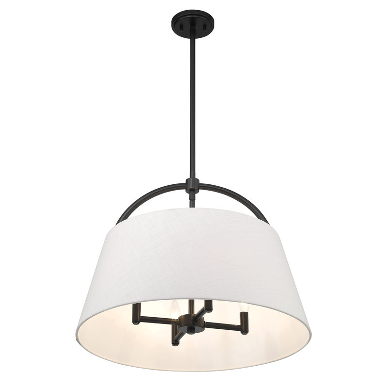 Luminaire suspendu charbon 4 lumières Lyutcho