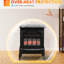 Foyer électrique 18 po, flamme réaliste, 750 W / 1 500 W modifiables, portatif, protection contre la surchauffe, exposition au four à chaleur noire, variable, générateur de confort